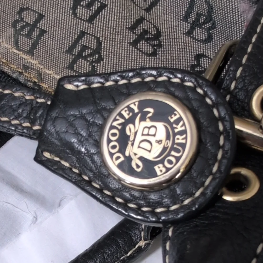 Dooney & Bourke Black and Gray Monogram Shoulder Bag Set